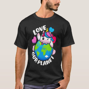 Earth Day Love Our Planet Unicorn Environmental An T-Shirt