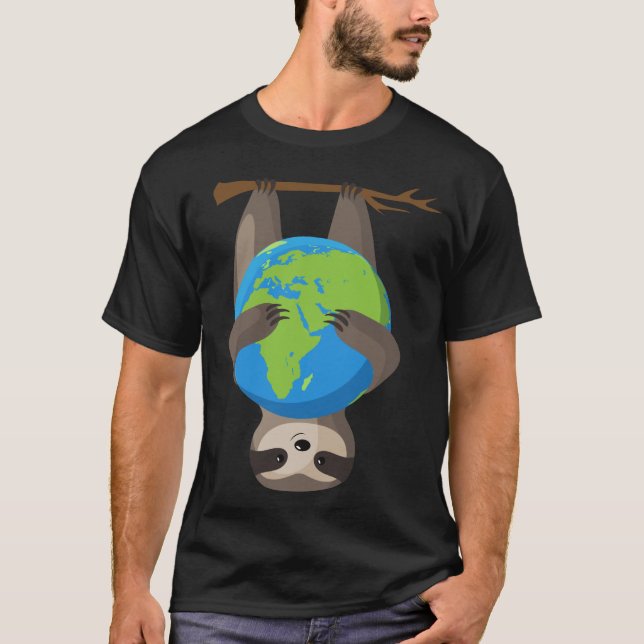 Earth Day Love The Earth Sloth Environmentalist Ec T-Shirt (Front)