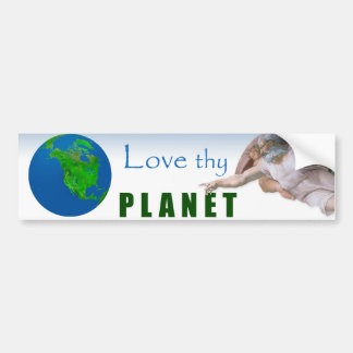 Earth Day - Love Thy Planet Bumper Sticker