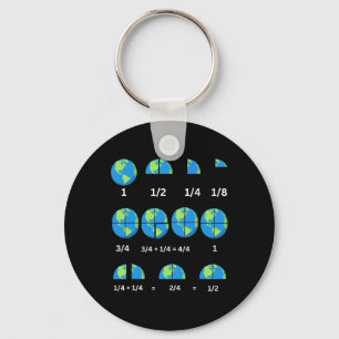 Earth Day Math Teacher Fractions Teaching Fraction Keychain