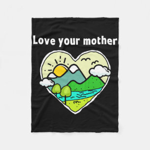 Earth Day Men Women Kids Planet Earth Anniversary  Fleece Blanket