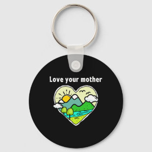 Earth Day Men Women Kids Planet Earth Anniversary Keychain