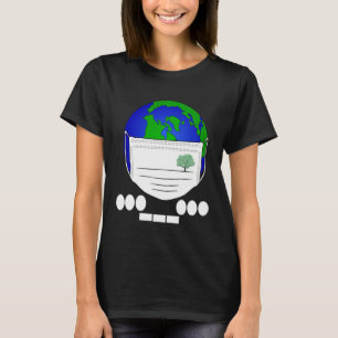 Earth Day Morse S.O.S Code Planet Face Mask Plant  T-Shirt