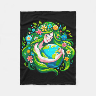 Earth Day Mother Nature Earth Day Save Our Planet  Fleece Blanket