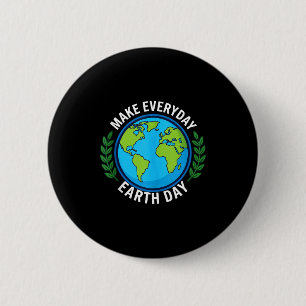Earth day nature love eco friendly environmental 2 inch round button