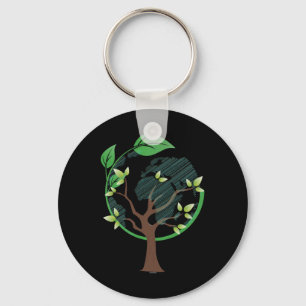 Earth Day Nature Lover Conservationalist Environme Keychain