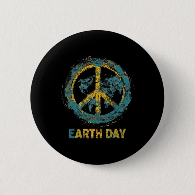Earth Day Nature Planet Conservation Tree Men Wome 2 Inch Round Button (Front)