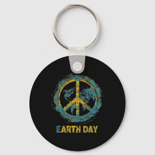Earth Day Nature Planet Conservation Tree Men Wome Keychain