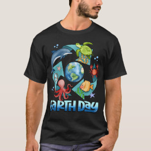 Earth Day Ocean Animals Recycling Earth Day Save T-Shirt