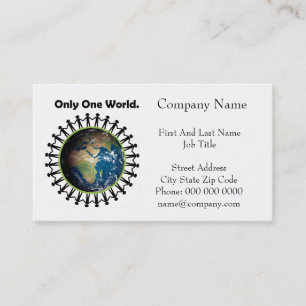 Earth Day Only One World Planet Earth Photo Business Card