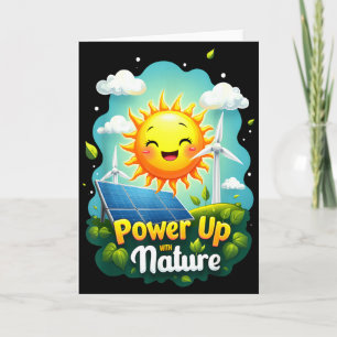 Earth Day Party Vintage Renewable Energy Solar Win Card