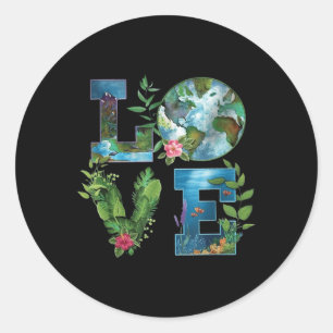 Earth Day Planet Anniversary Earth Day Everyday Wo Classic Round Sticker