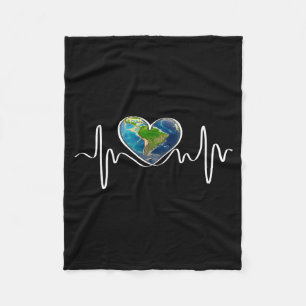 Earth Day Planet April Anniversary Earth Day Every Fleece Blanket