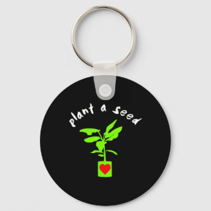 Earth Day Plant A Seed Tree Planting Keychain