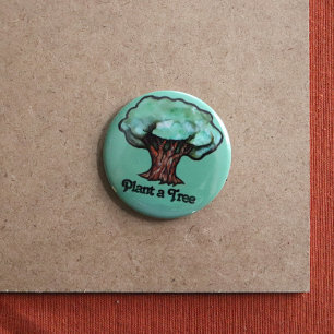 Earth Day Plant a Tree Nurture Nature              2 Inch Round Button
