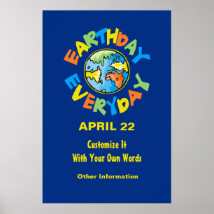 Earth Day Poster April 22 Resize Custom