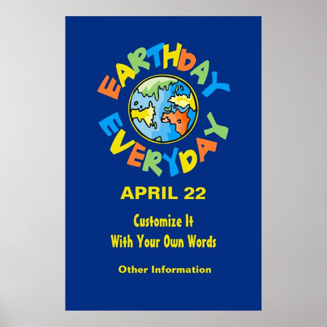 Earth Day Poster April 22 Resize Custom (Front)