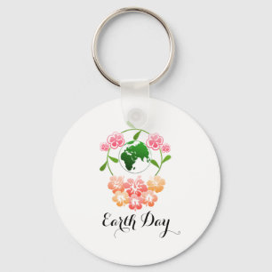 "Earth Day" Pretty Key Ring. Keychain