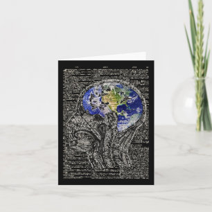 Earth Day Restore Earth Brain Art Save The Planet  Card