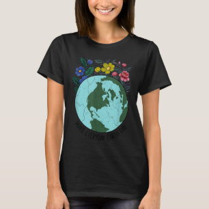 Earth Day Restore Earth Flower Art Save The Planet T-Shirt