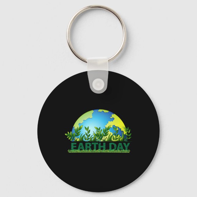Earth Day Restore Save Earth Save The Planet  Keychain (Front)