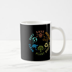 Earth Day Save Bees Rescue Animals Recycle Plastic Coffee Mug