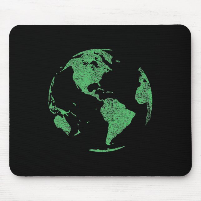 Earth Day Save Our Planet Climate Change Globe Wor Mouse Pad (Front)