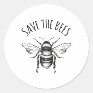 Earth Day Save Our Planet Save The Bees T Shirt Pr Classic Round Sticker