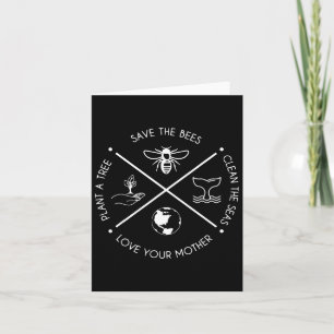 Earth Day Save The Bees Plant More Trees Clean The Card