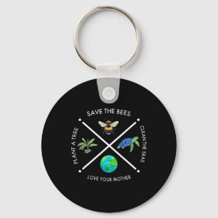 Earth Day Save The Bees Plant More Trees Clean The Keychain