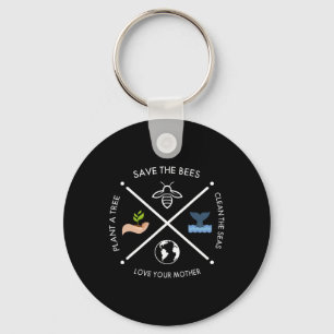 Earth Day Save The Bees Plant More Trees Clean The Keychain
