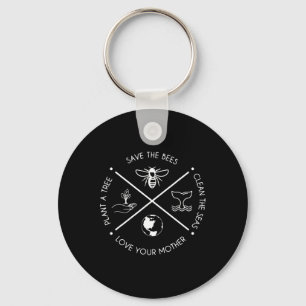 Earth Day Save The Bees Plant More Trees Clean The Keychain