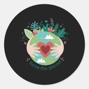 Earth Day Save The Planet World Mother Earth Day Classic Round Sticker