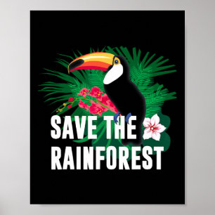 Earth Day Save The Rainforest  Poster