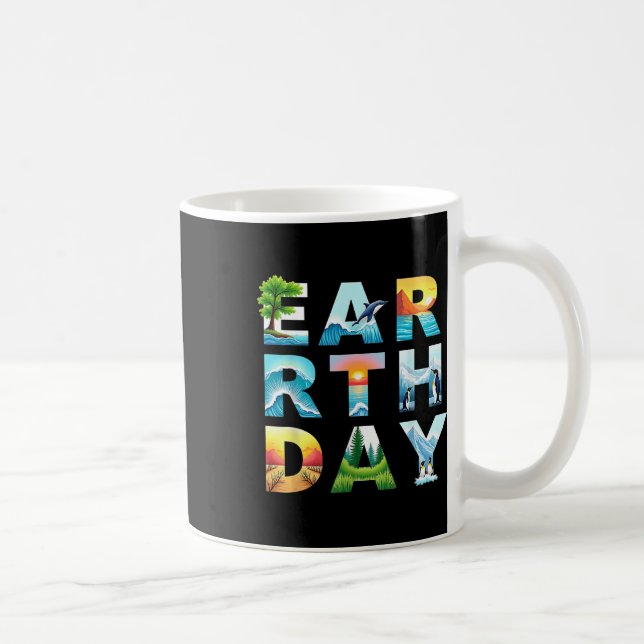 Earth Day Save Trees And Animals Environmental Pro Coffee Mug (Right)