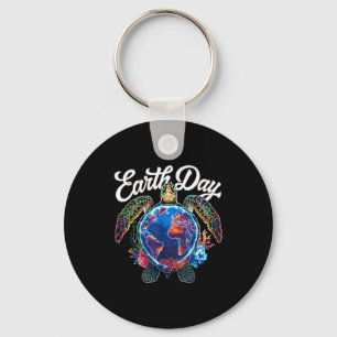 Earth Day Sea Turtle Restore Earth Save The Earth Keychain