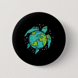 Earth Day Sea Turtle Save Our Ocean Animal Men Wom 2 Inch Round Button