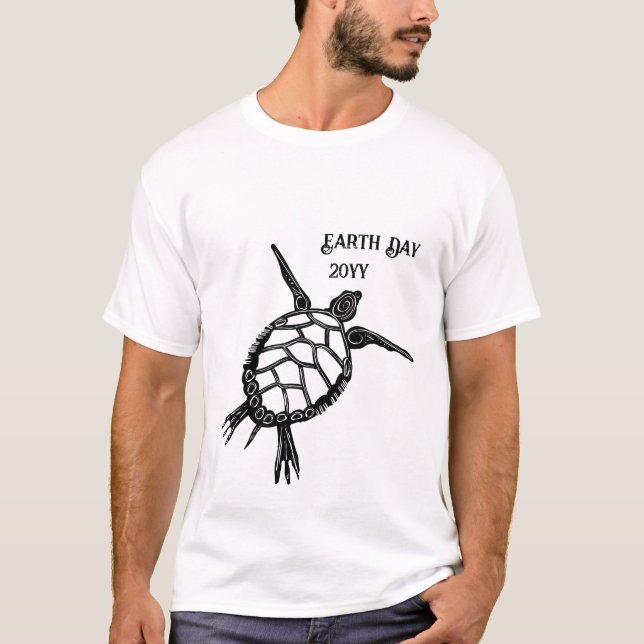 Earth Day Sea Turtle T-Shirt (Front)