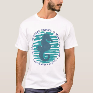 Earth Day, Seahorse and Waves, Clean The Ocean T-Shirt