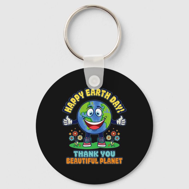 Earth Day Shirt1  Keychain (Front)