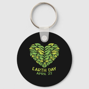 Earth Day Shirt Pro Environment Heart Plant Leaf A Keychain