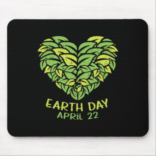 Earth Day Shirt Pro Environment Heart Plant Leaf A Mouse Pad