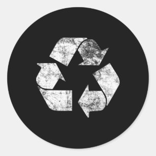 Earth Day Shirt Recycle Logo Vintage Recycling Gif Classic Round Sticker