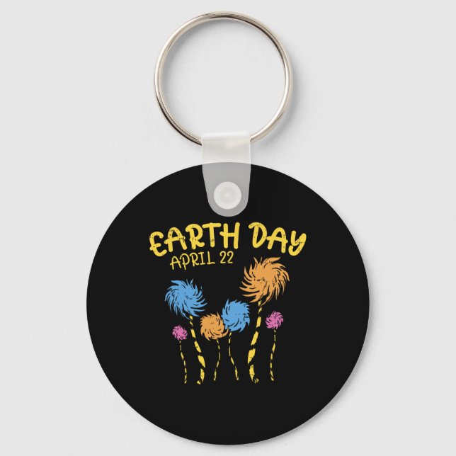 Earth Day Shirt Save Environment Eco Tree Boy Girl Keychain (Front)