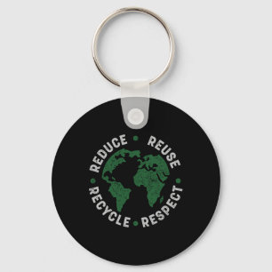 Earth Day Shirt Teacher Environment Day Recycle Ea Keychain