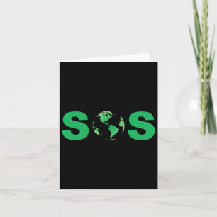 Earth Day Sos Pro-science Save The Planet Sustaina Card