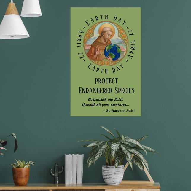Earth Day & St. Francis of Assisi Poster (Living Room 1)