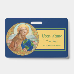 Earth Day & St. Francis of Assisi (Style 2) Badge