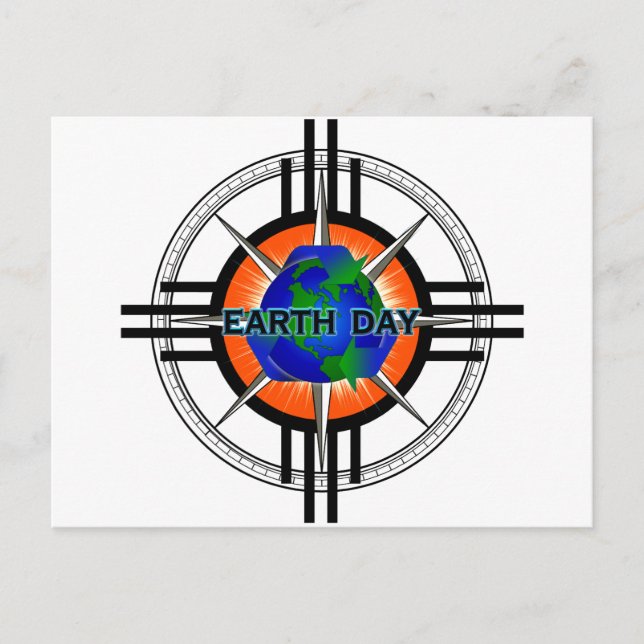 Earth Day Star Crown Postcard (Front)