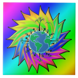 Earth Day ~ Sunburst Tile